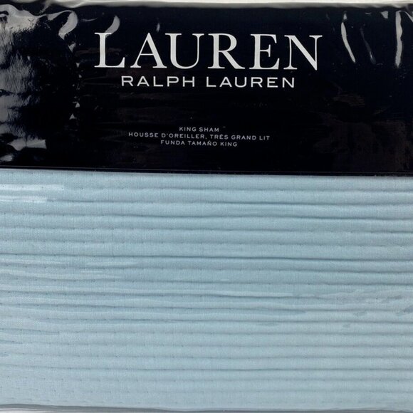 NWT – Ralph Lauren Spencer Matelasse King Sham – Soft Teal - Picture 2 of 5